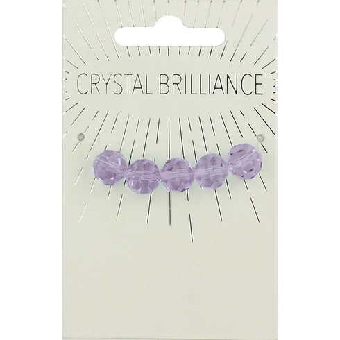 9mm Round Faceted Crystal Beads (available in 4 colours)